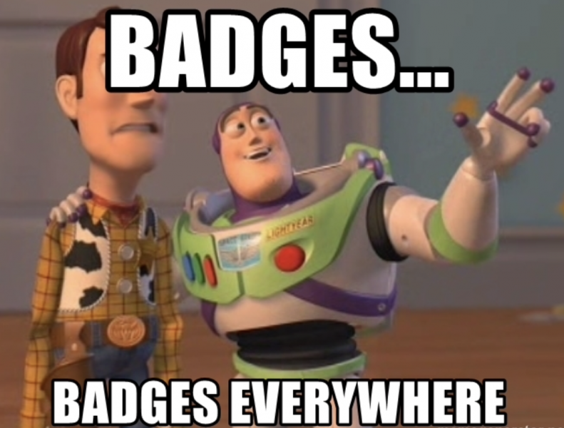 badges... badges everywhere